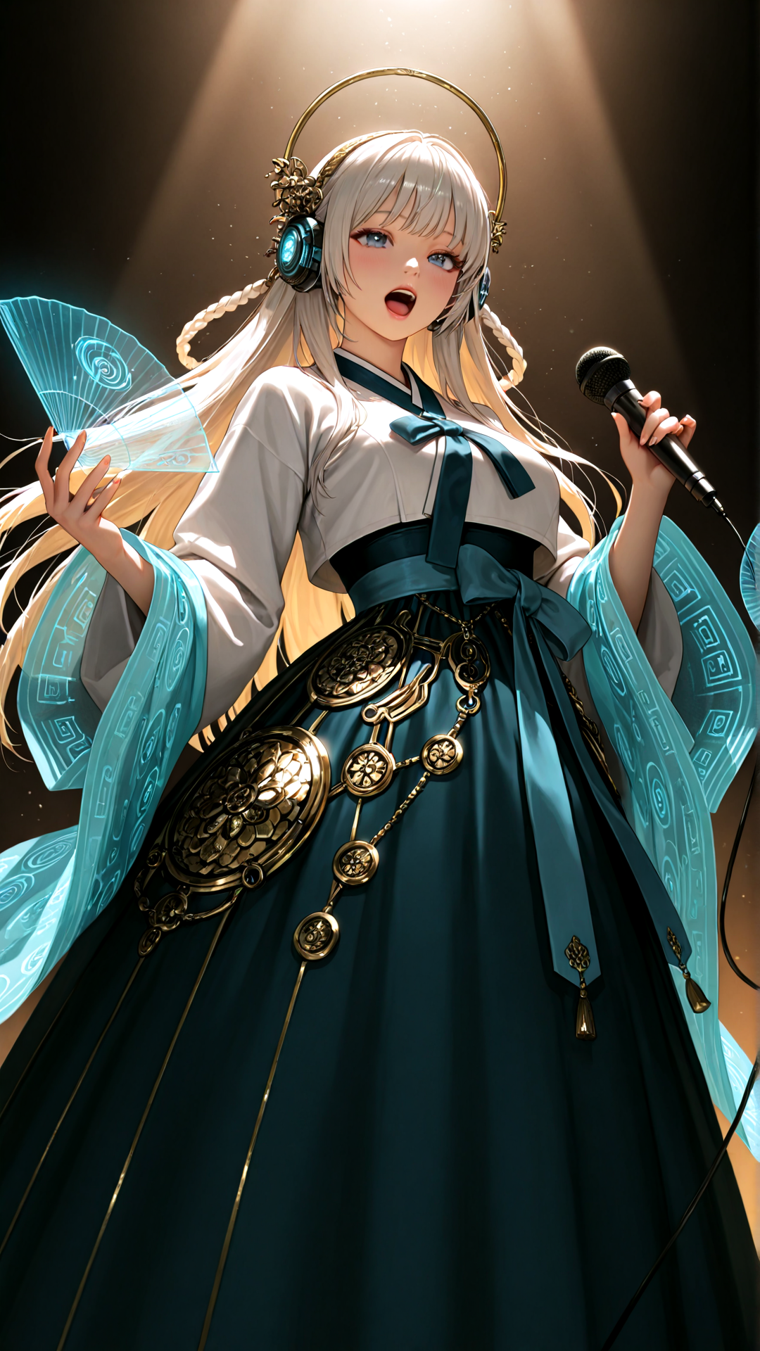 미래 판타지 한국의 판소리 가수