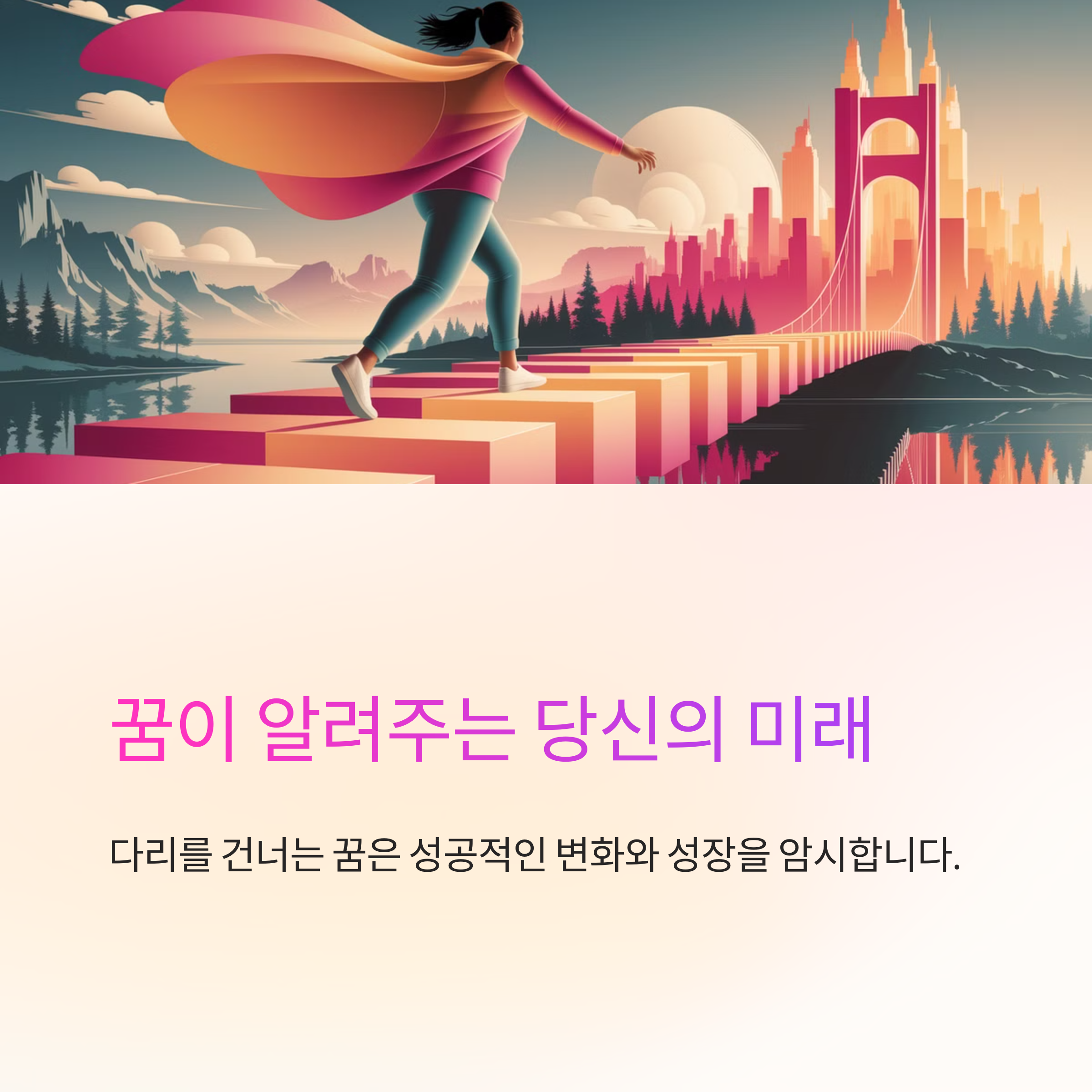 다리를 안전하게 건너는 꿈