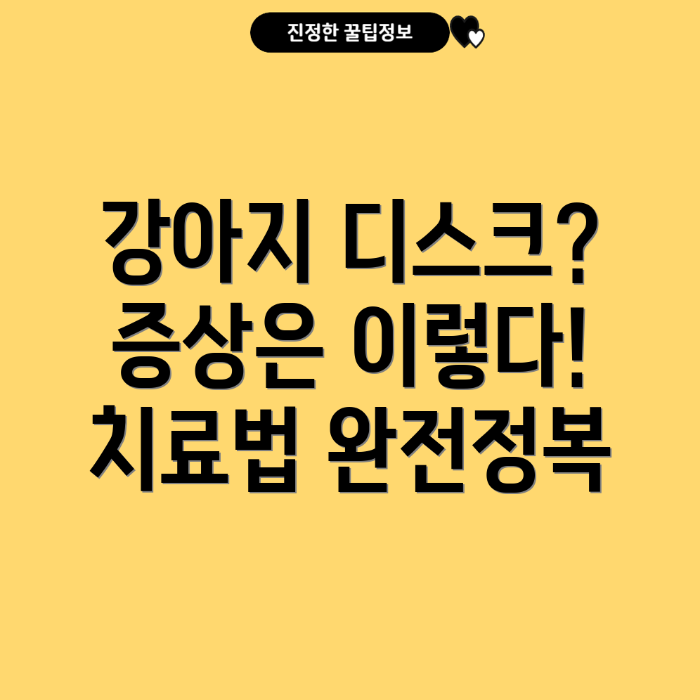 강아지 허리 디스크