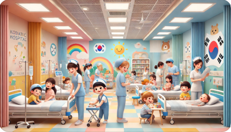 어린이 병동 내 활기찬 모습