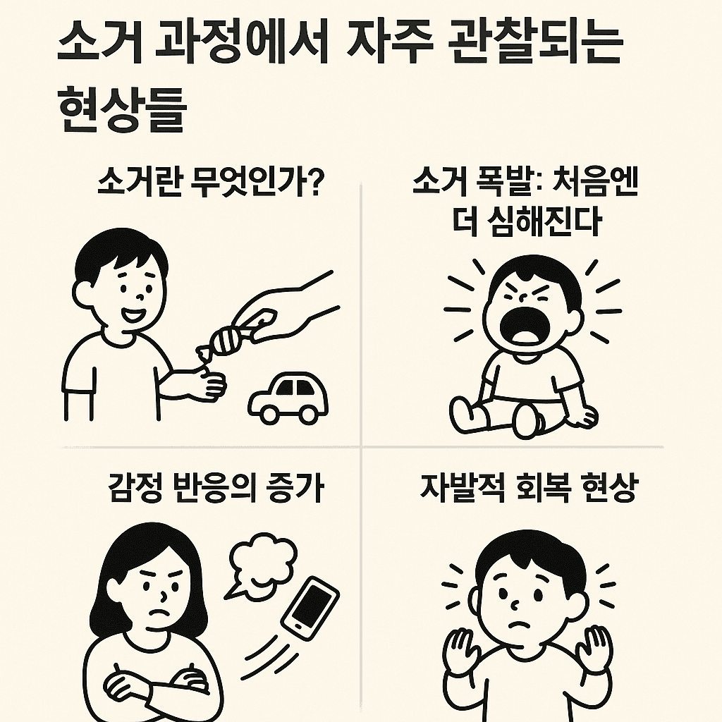 소거 과정에서 자주 관찰되는 현상들