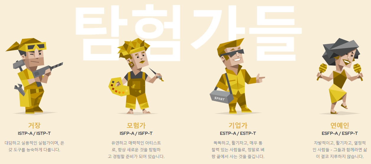 MBTI 성격유형 검사하기