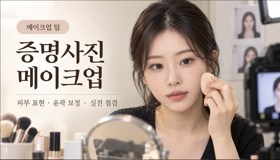 증명사진 메이크업 사진