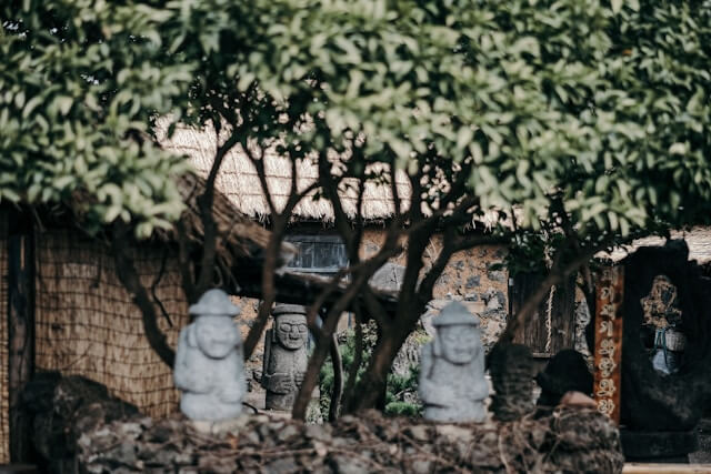 제주의 돌하루방 풍경 사진