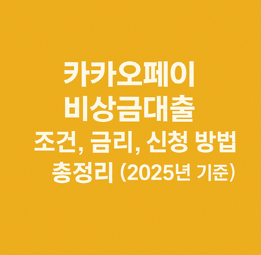 카카오페이 비상금대출 신청 화면