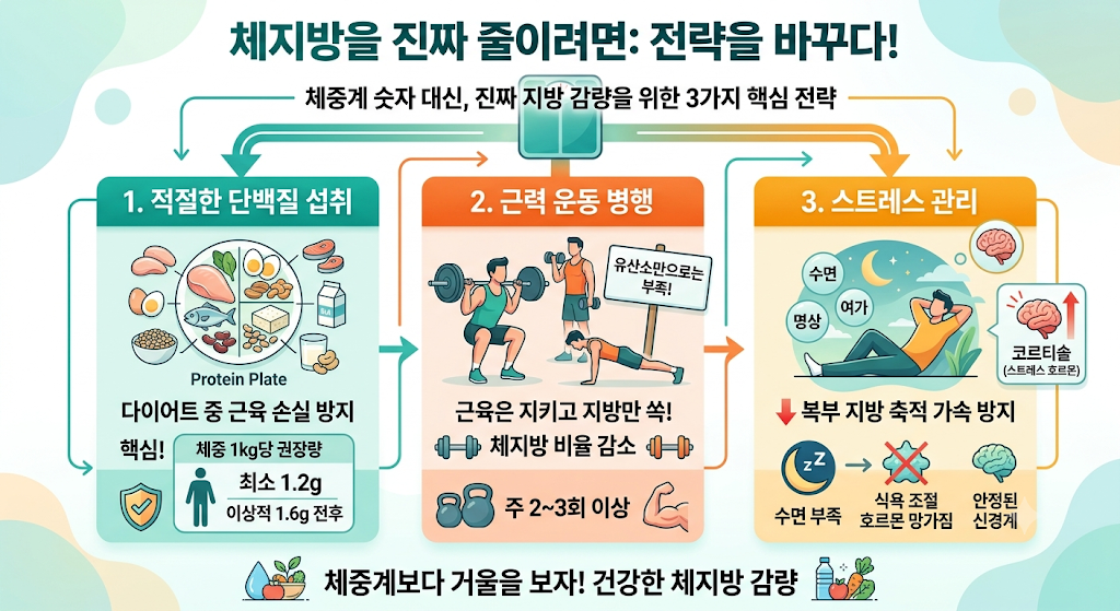 체지방을 줄이려면? 인포그래픽