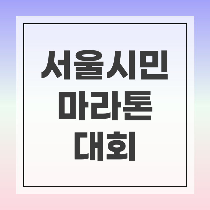 제22회 서울시민 마라톤대회