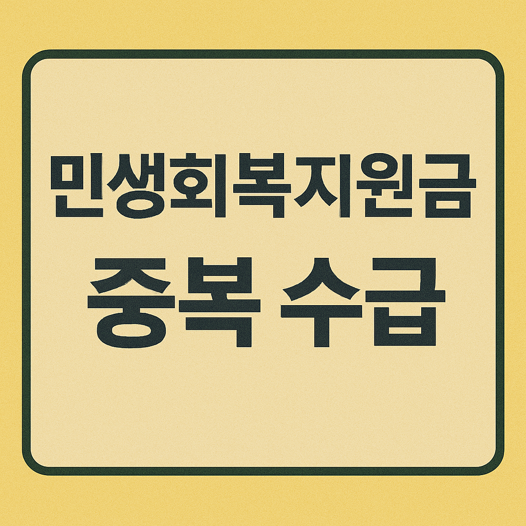 민생회복지원금 중복수급
