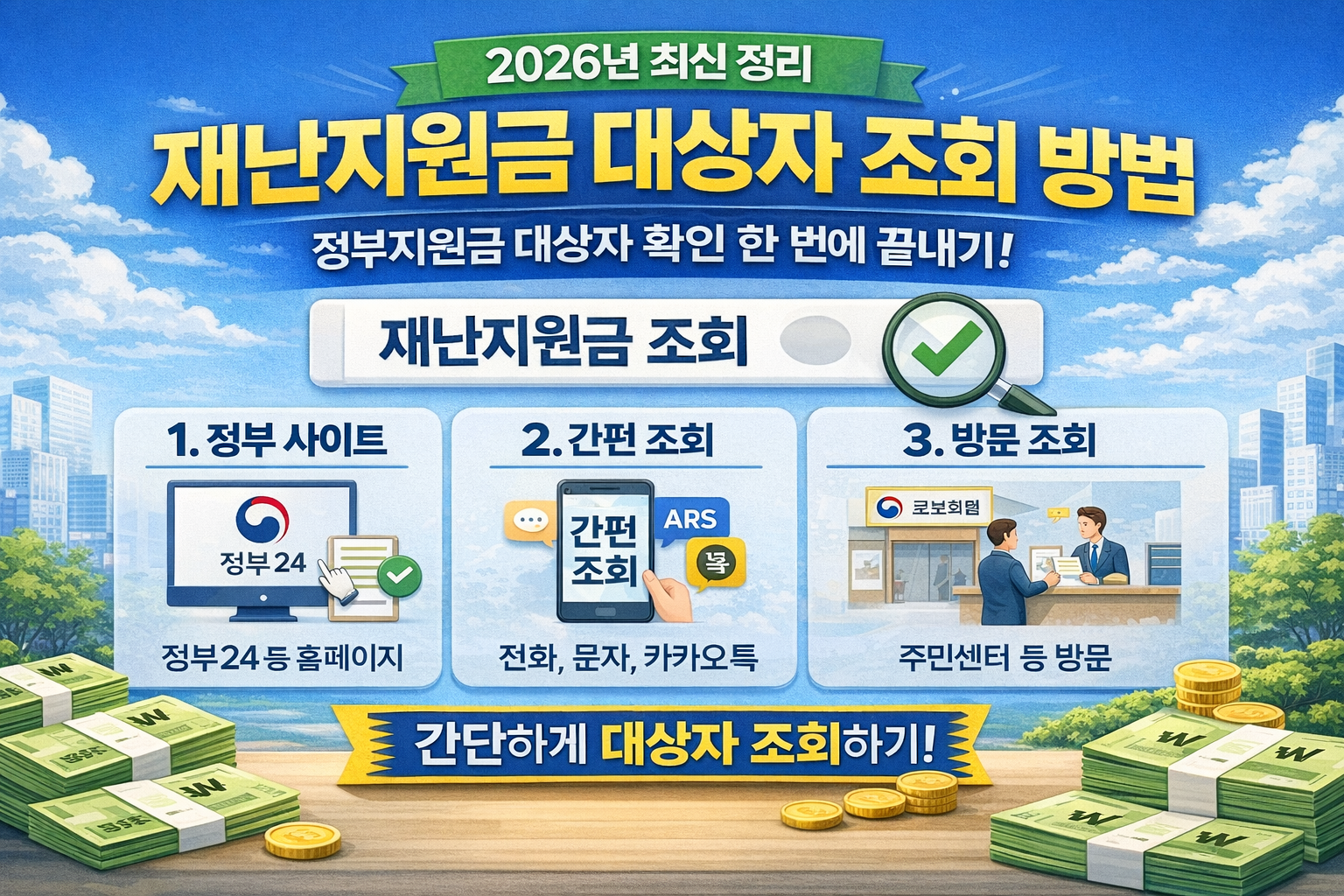 재난지원금 대상자 조회 방법 2026 최신 정리|정부지원금 대상자 확인 쉽게 하는 법