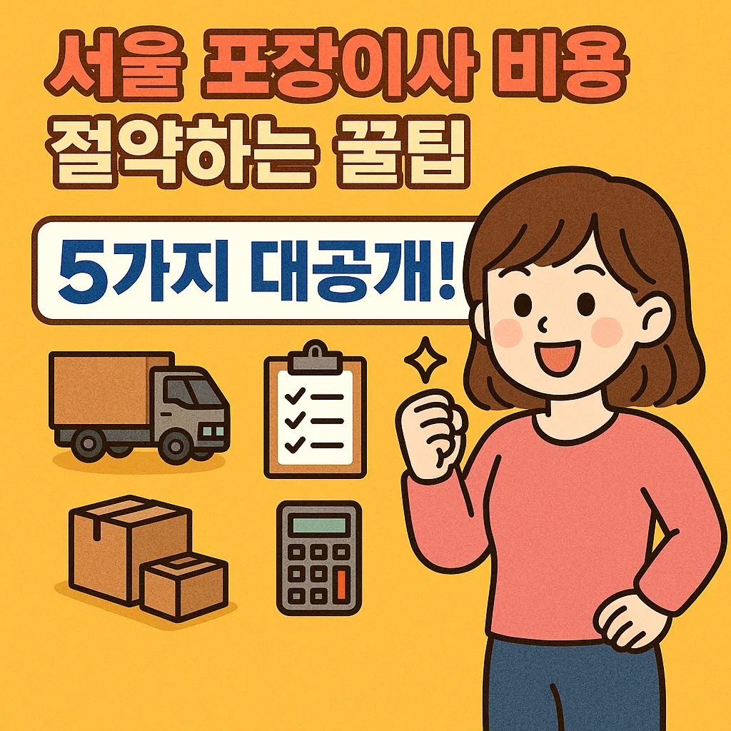 서울 포장이사 비용 절약하는 꿀팁 5가지 대공개!