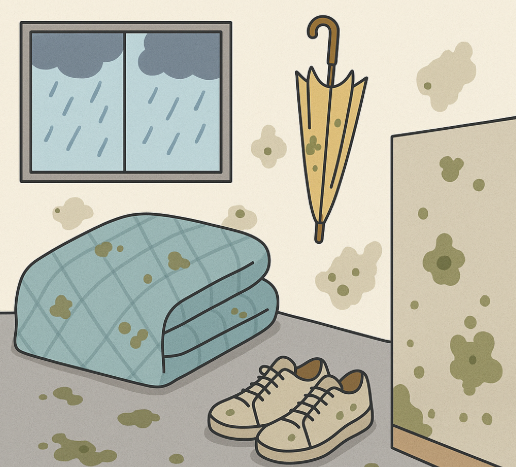 장마철 곰팡이 체크 포인트 예시 이미지