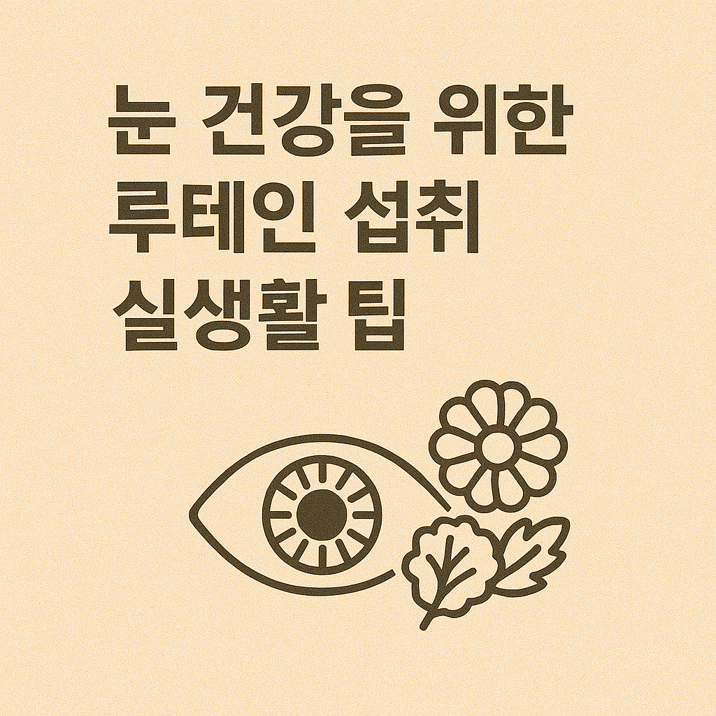 눈 건강을 위한 루테인 섭취와 실생활 팁