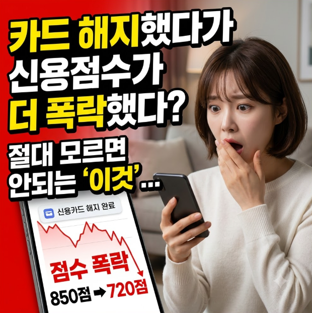 신용점수 올리려고 카드를 해지했는데 왜 그대로일까? 점수에 중요한 요소 5가지