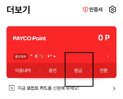 페이코머니 환급