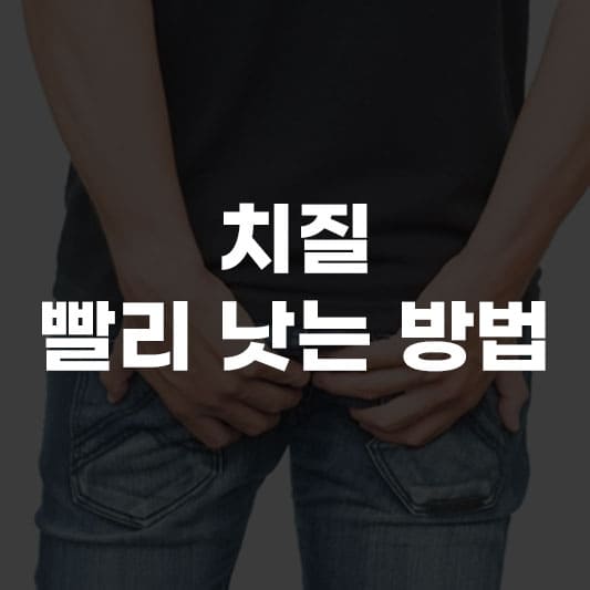 치질 빨리 낫는 법