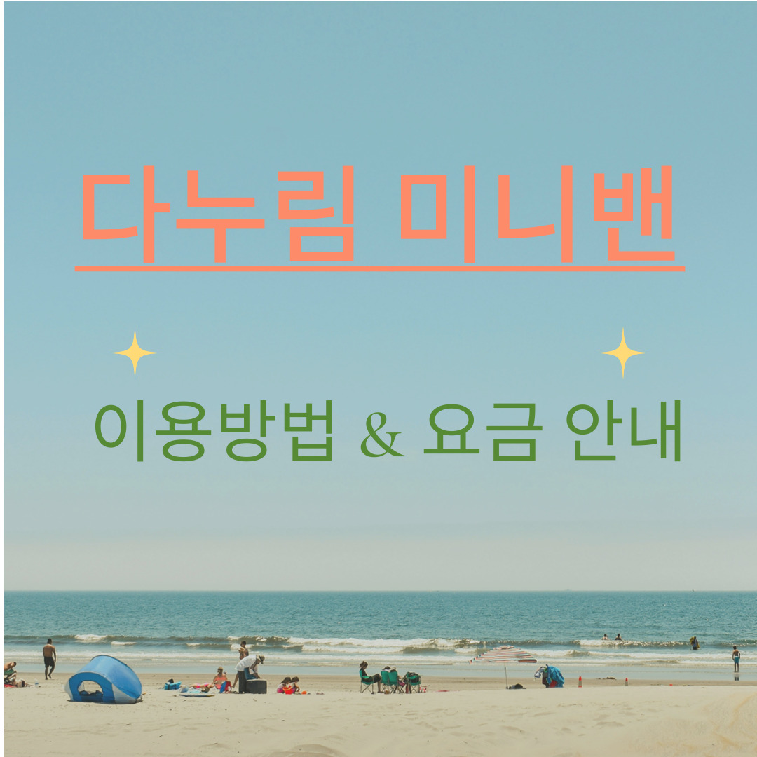 서울다누림 미니밴 이용법