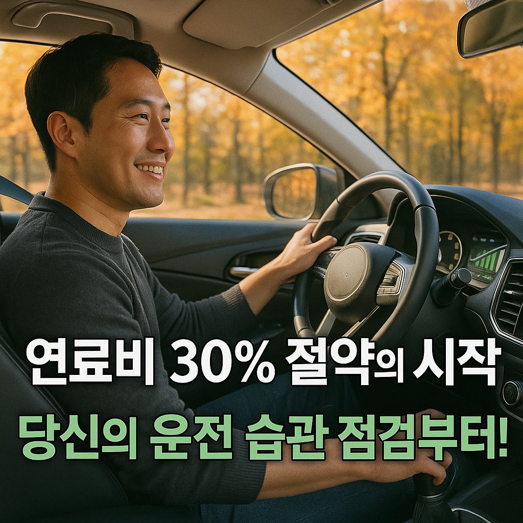 도로를 달리며 부드럽게 차를 조작하는 운전자