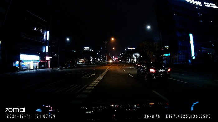 70mai A800S 4K 블랙박스 야간 화질