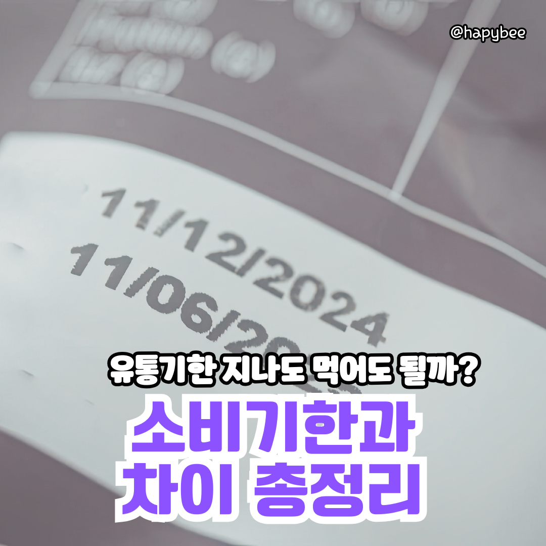 유통기한 vs 소비기한 차이