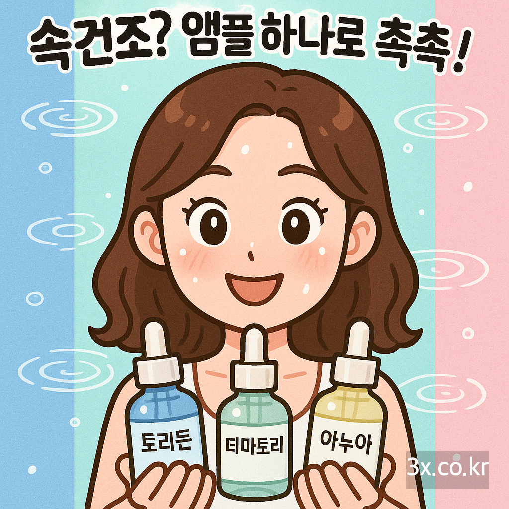 히알루론산 앰플 TOP 3 비교! 아누아 vs 토리든 vs 더마토리 소름돋는 효과 차이 (2025년 최신)