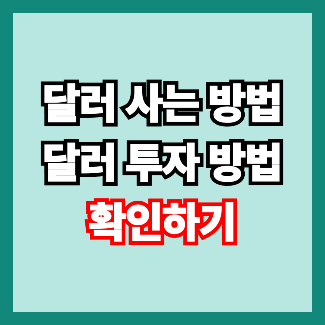 달러 사는 방법 달러 투자 방법 달러 시세 급등 폭등 구매방법 구입방법