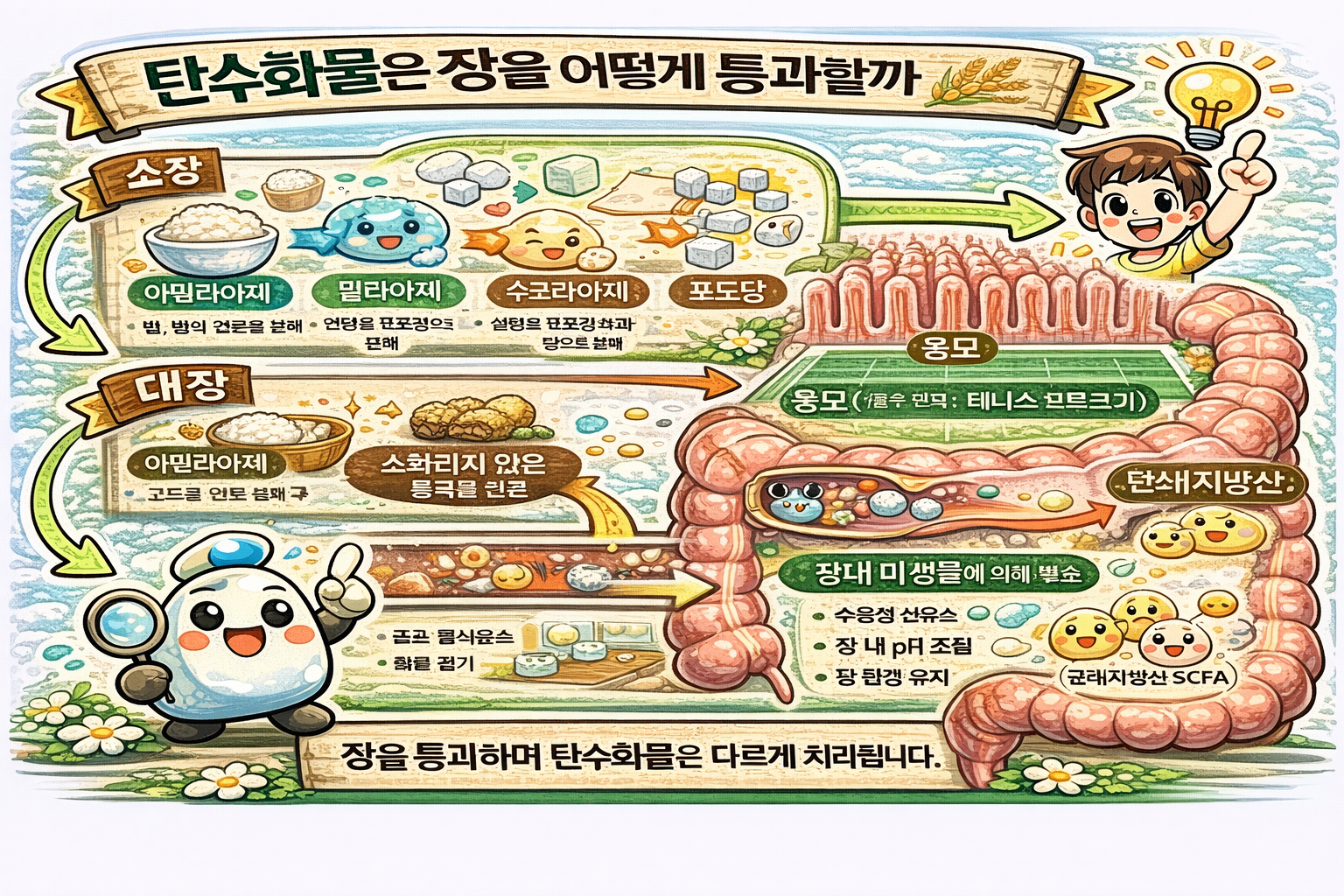 탄수화물은 장을 어떻게 통과할까