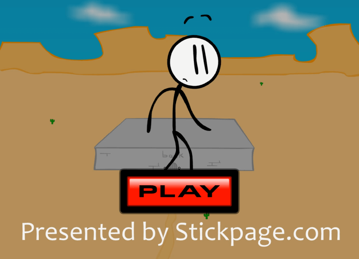 헨리스틱민-은행털기-플래시게임-메인-화면