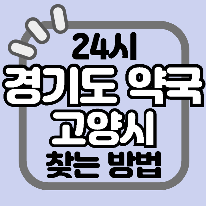 경기도 고양시 일산 24시 야간 주말 공휴일 명절 추석 설 약국 병원 동물병원 찾기