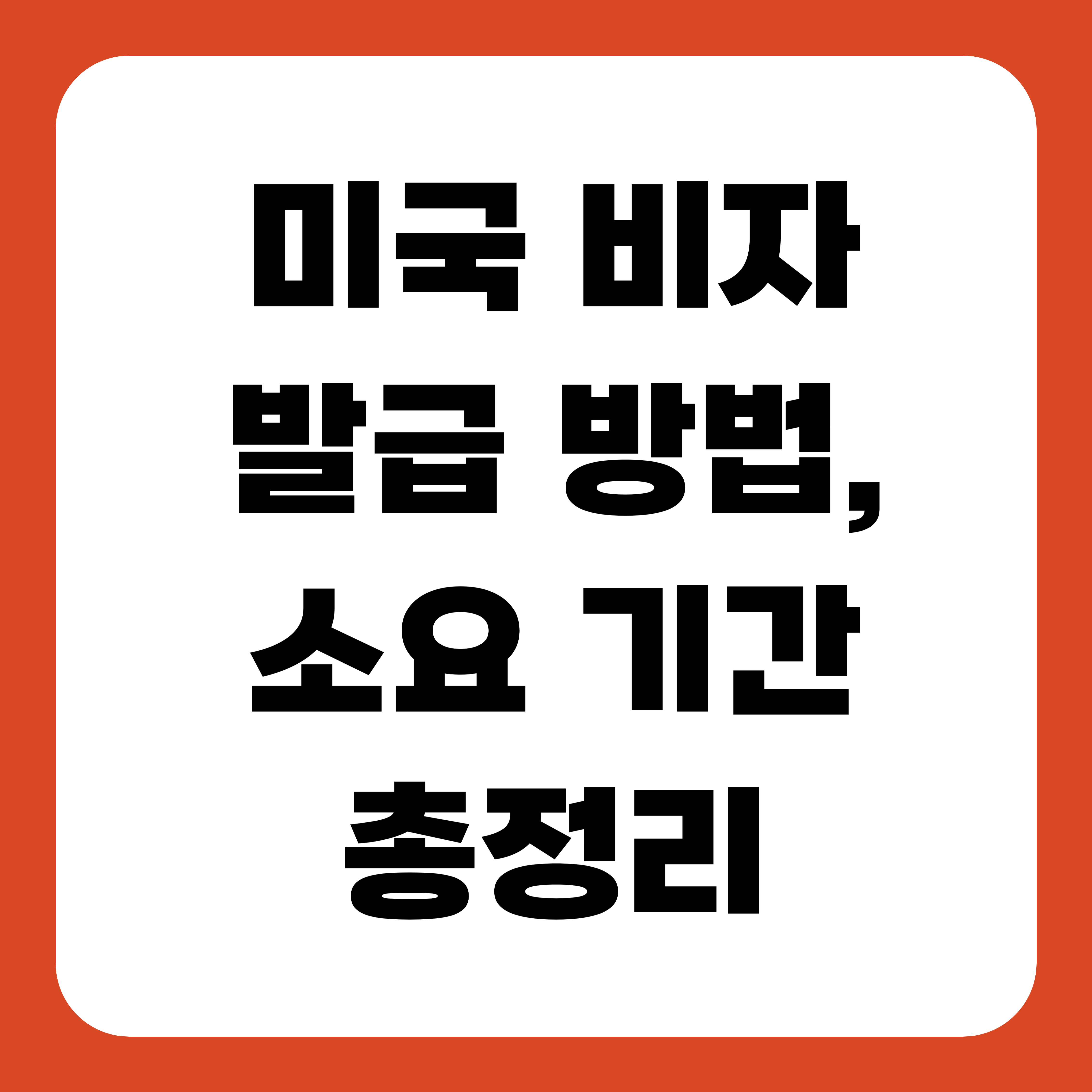 미국 비자 발급 방법, 소요 기간 총정리