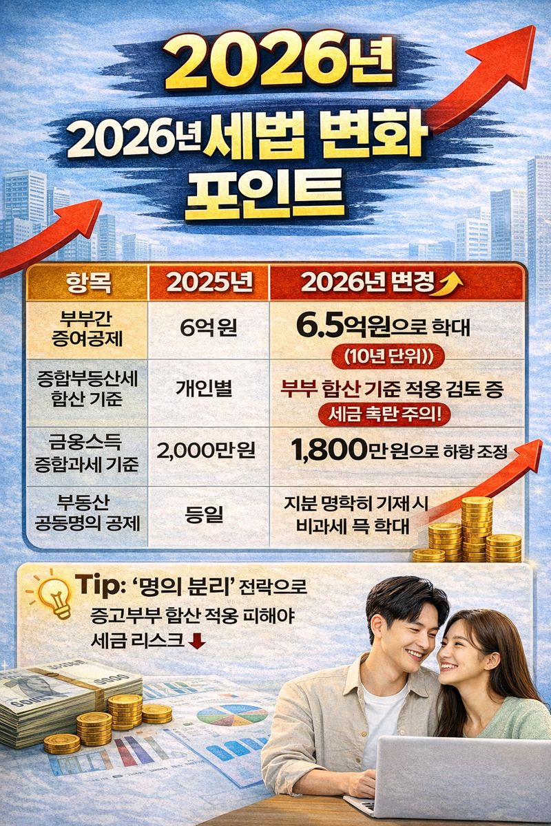 2026년 세법 변화 핵심 포인트