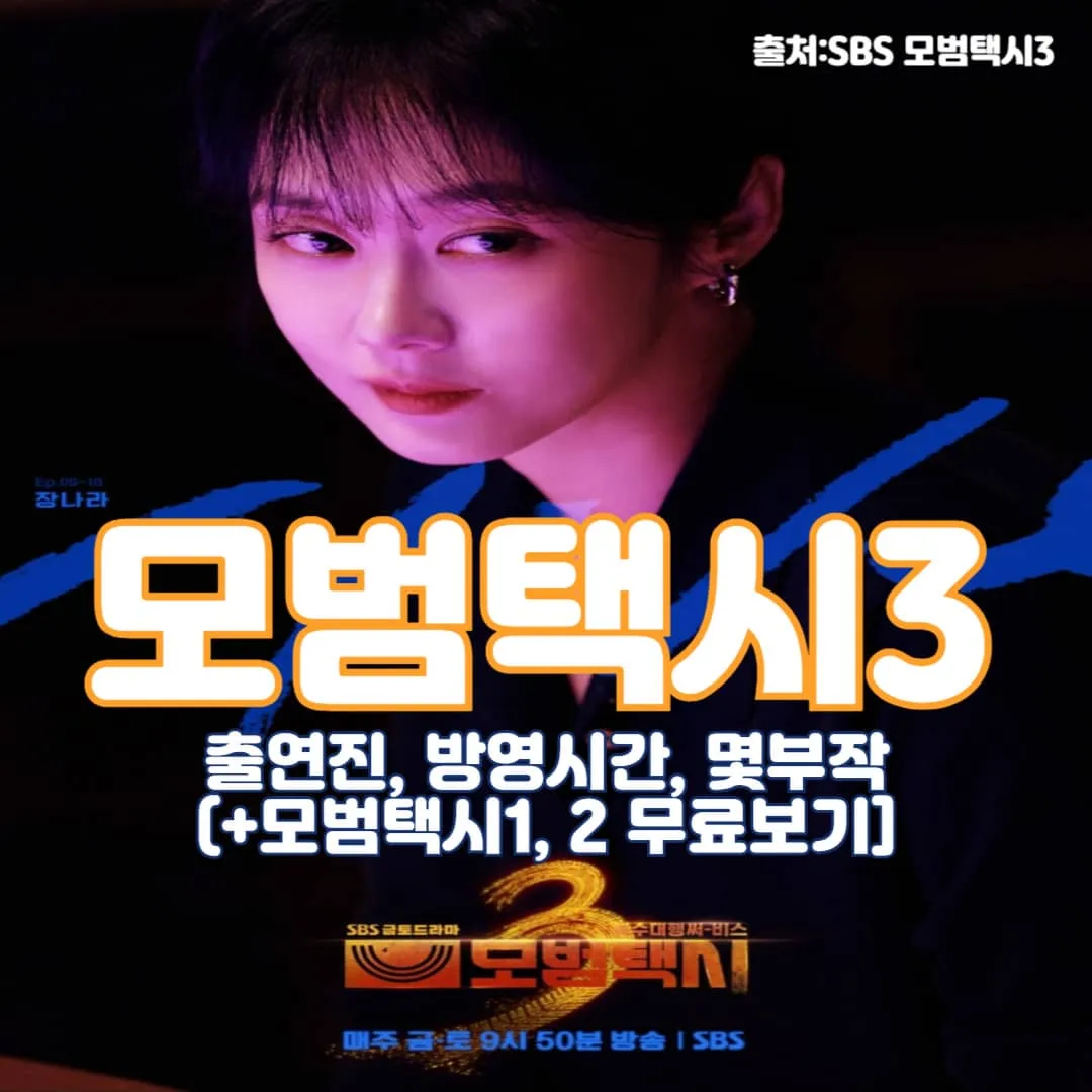 모범택시3 장나라 4번째 빌런 등장!! 모범택시3 출연진, 방영시간, 몇부작,모범택시1, 2 무료보기