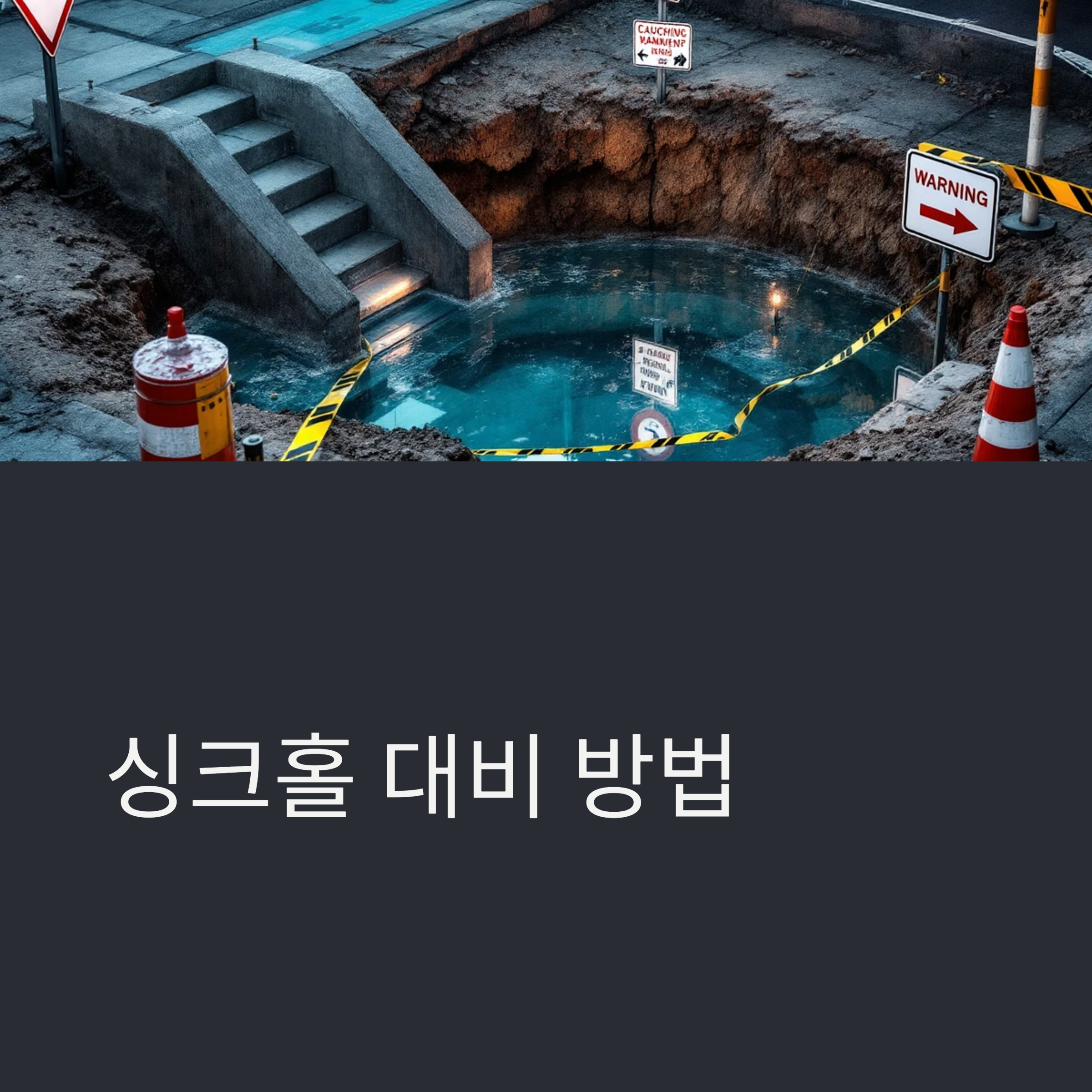 싱크홀 대비 방법