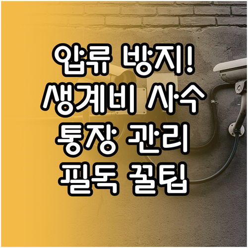 신용회복 중 계좌 압류 예방 철칙과 ..