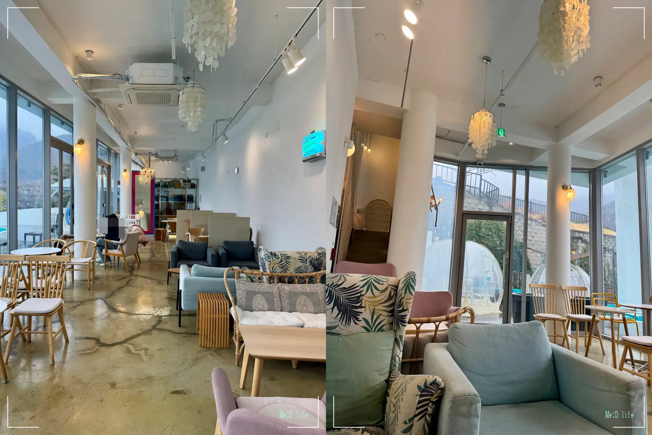 바래미바네사-삼랑진-대형카페-자연풍경-대형풀-베이커리-밀양-1층-테이블