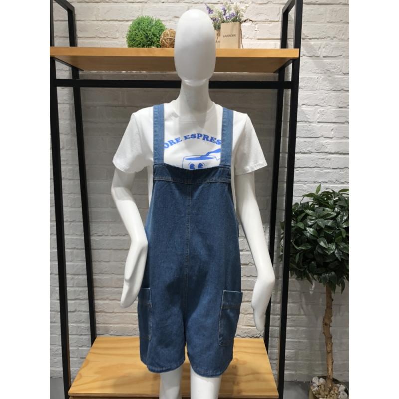 파파야 데님멜빵반바지 PNNRJS002B