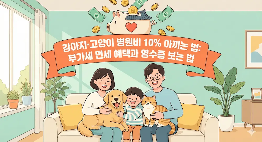 강아지&middot;고양이 병원비 10% 아끼는 법: 부가세 면세 혜택과 영수증 보는 법