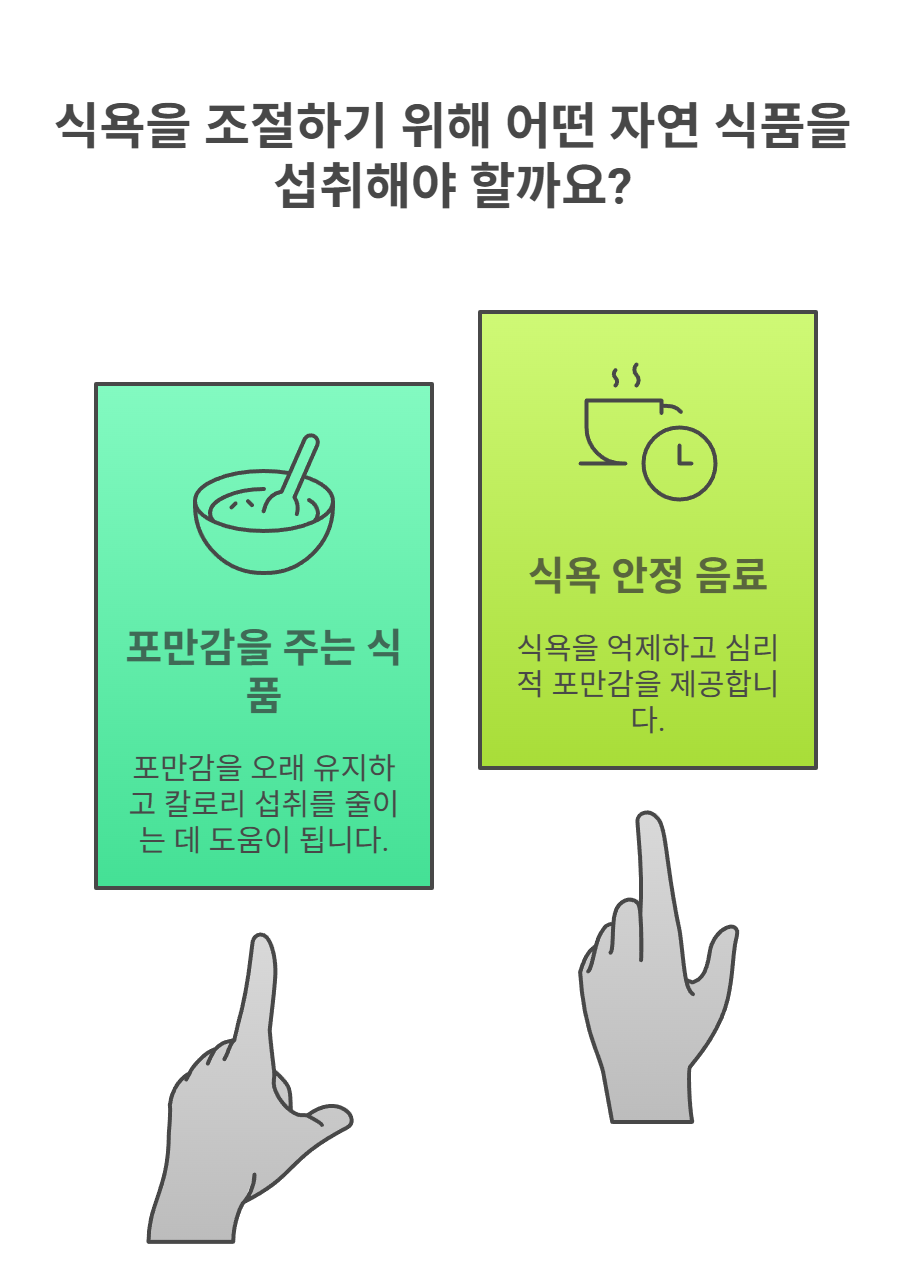 식욕 조절에 도움 되는 자연 식품