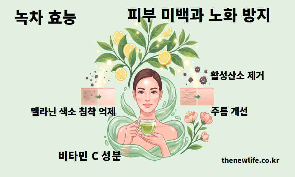 녹차 효능 피부 미백 노화 방지