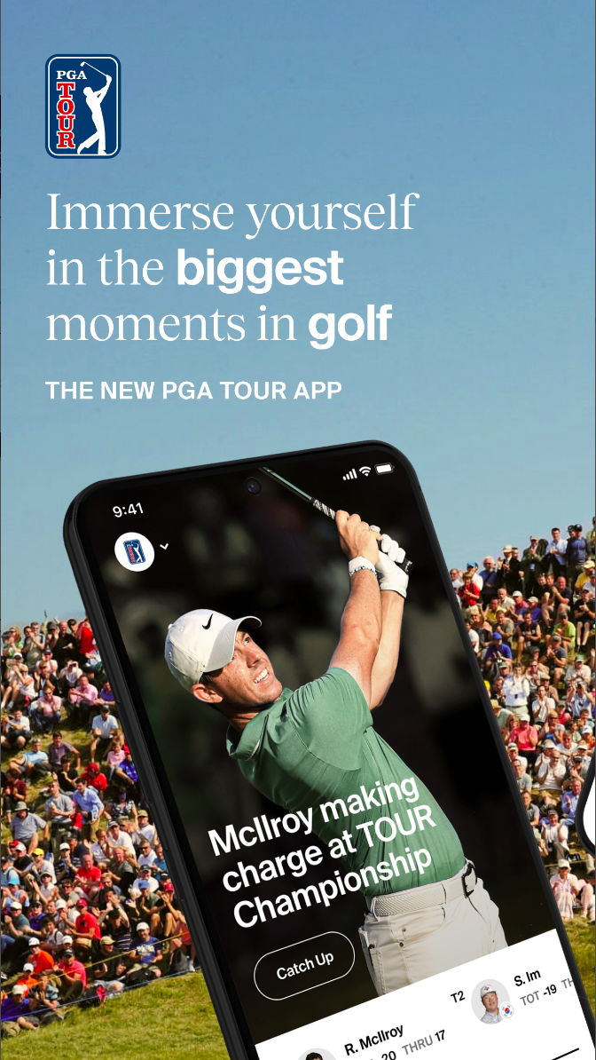 PGA TOUR, PGA투어, 실시간 경기 중계, 선수 정보 및 통계, PGA 투어 챔피언, Korn 페리 투어, 매켄지 투어, PGA 투어 라틴 아메리카 및 PGA 투어 중국