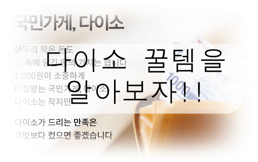 다이소에서 가성비 좋고 오래쓰는 꿀템을 알아보자!!