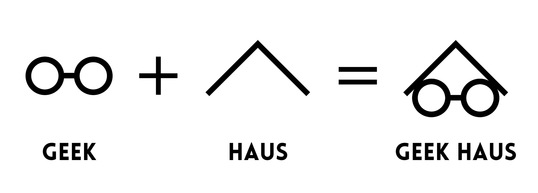 긱(Geek)과 하우스(Haus)를 조합한 긱하우스(Geek Haus)의 로고