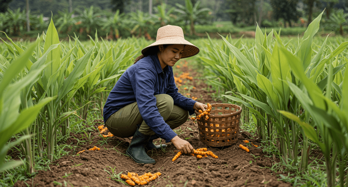 강황(울금)수확