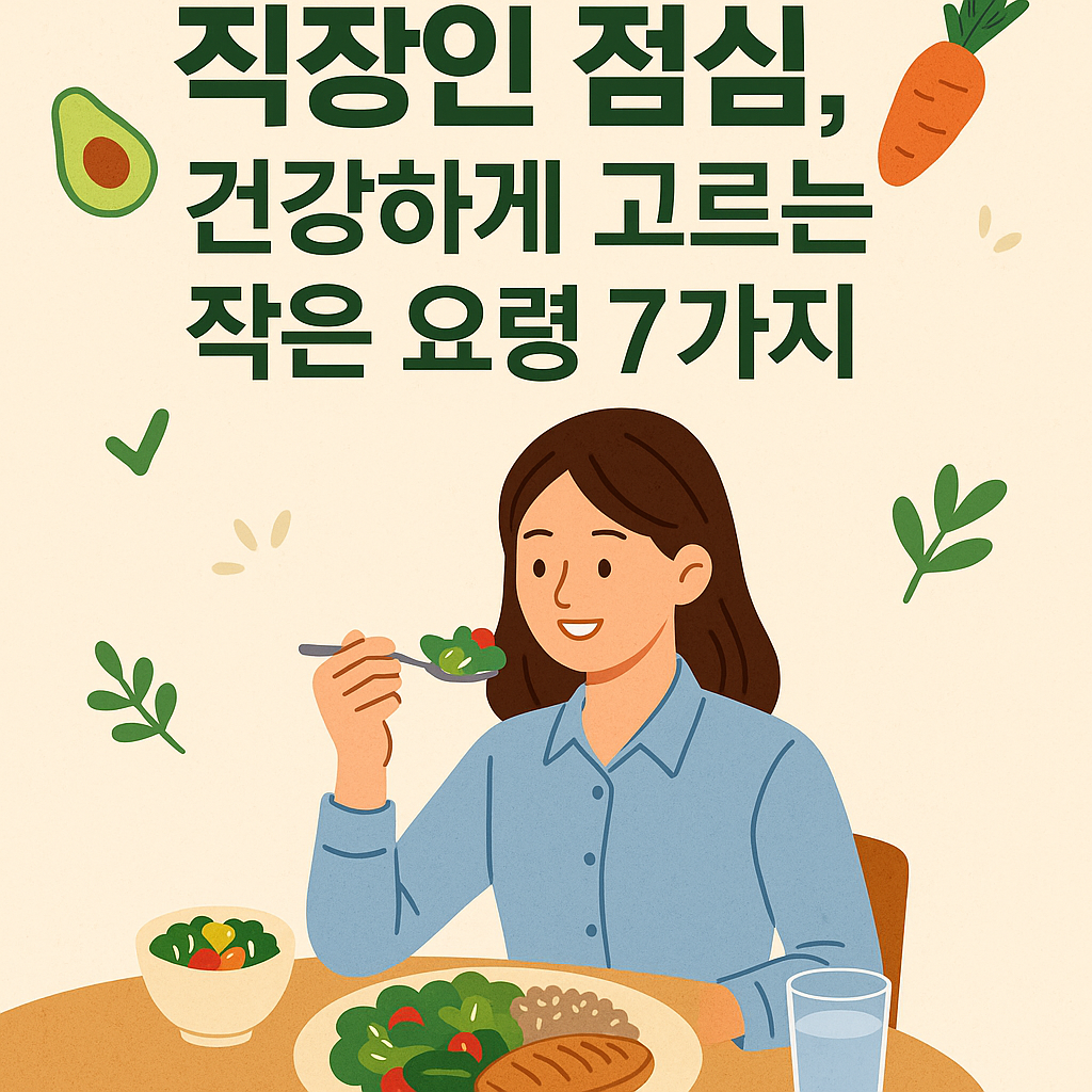 직장인 점심, 건강하게 고르는 작은 요령 7가지 (습관이 몸을 바꾼다)