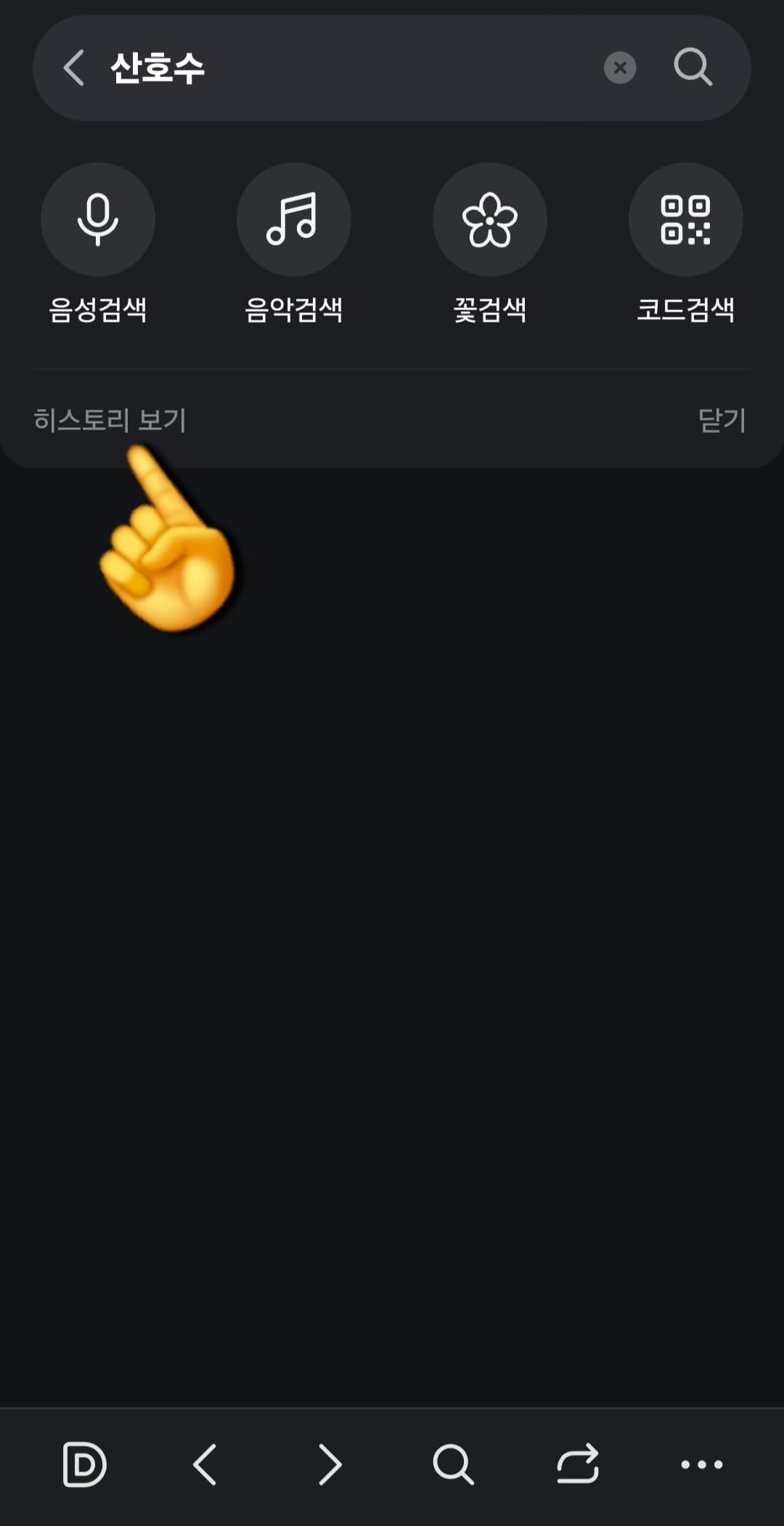 다음(Daum)-꽃검색-방법-안내-음성-검색&amp;#44;-음악-검색&amp;#44;-꽃-검색&amp;#44;-코드-검색-메뉴가-나타나는데요.-이-메뉴들의-바로-아래에-있는-히스토리-보기-또는-히스토리를-클릭해-주세요.