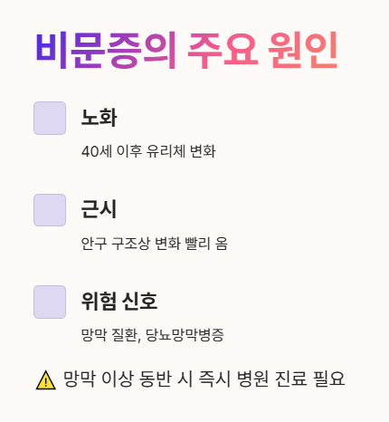 비문증의 주요 원인