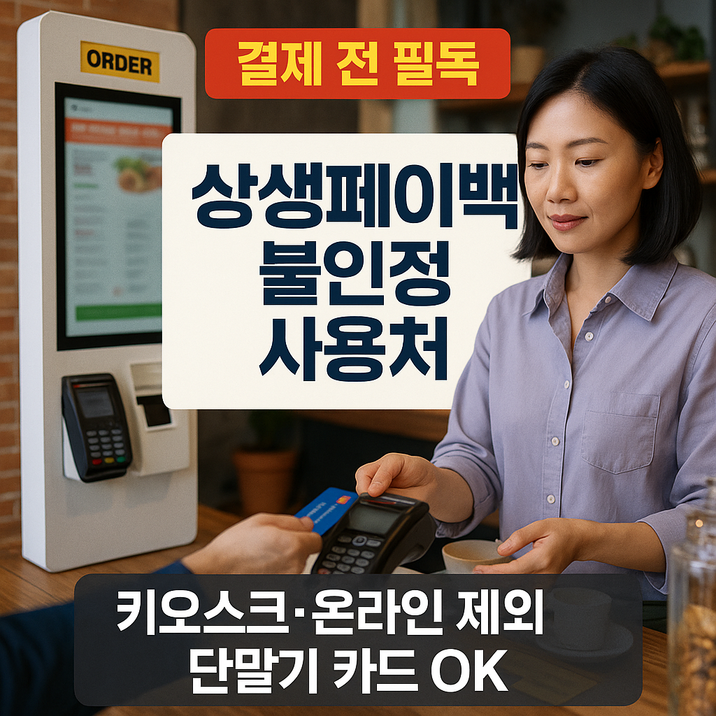 상생페이백 소비액 불인정 사용처! 결제 전 필독 (출처 : 중소벤처기업부)