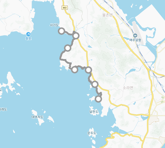 전남 여수 명소 가볼만한곳 걷기좋은 둘레길 남파랑길 58, 59, 60코스