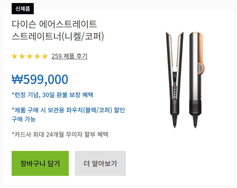 다이슨 에어스트레이트 30일 체험