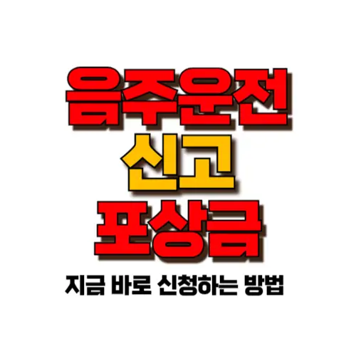 음주운전 신고 포상금 썸네일