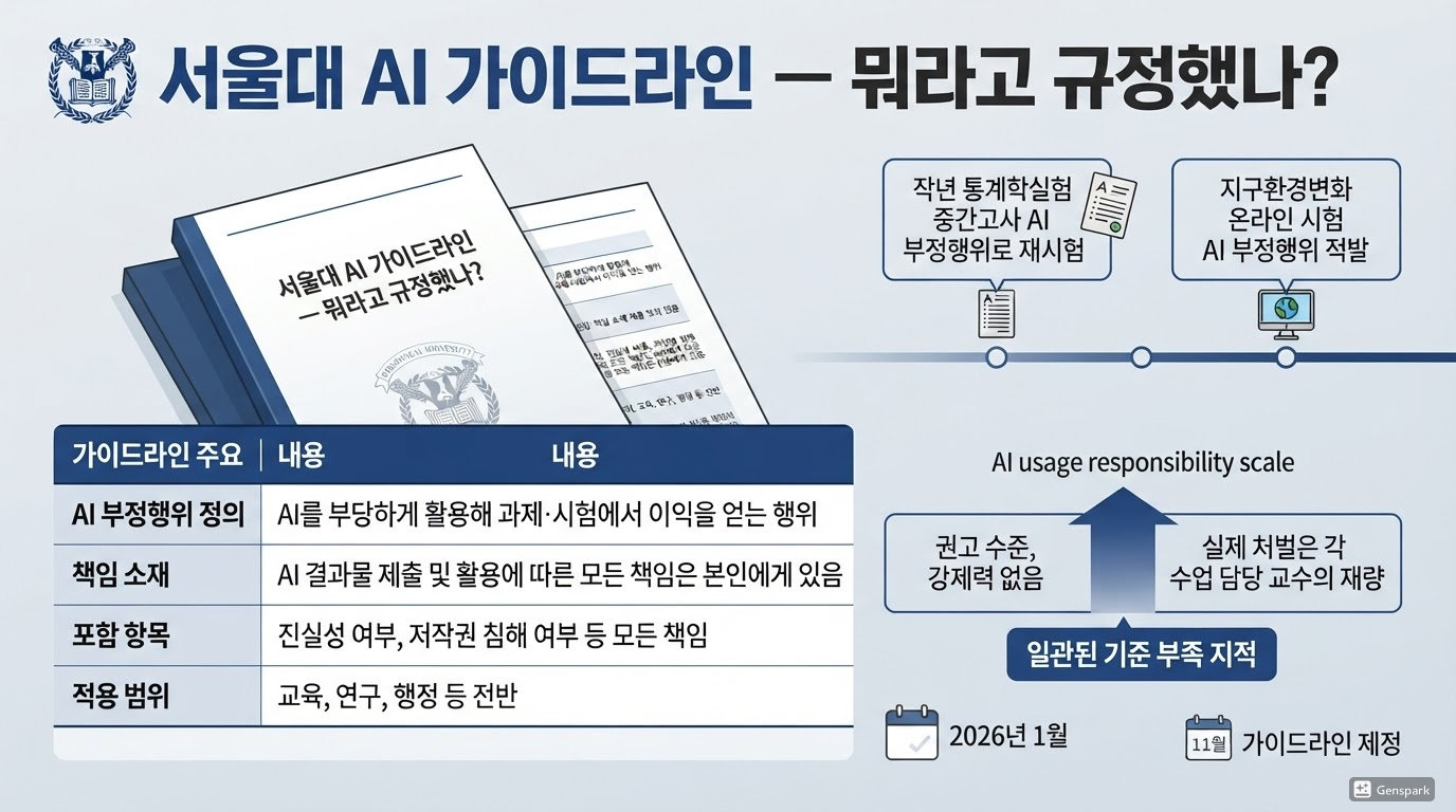 서울대 AI 가이드라인 &mdash; 뭐라고 규정했나?